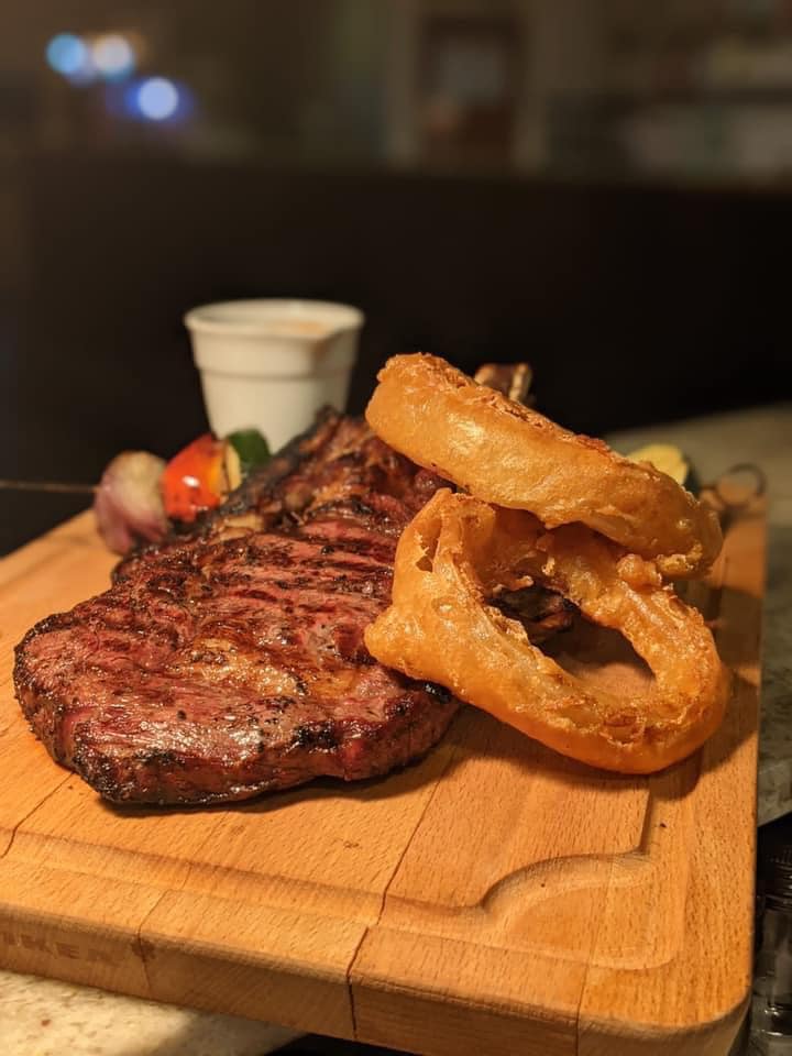 T-bone steak at Uluru Bar & Grill